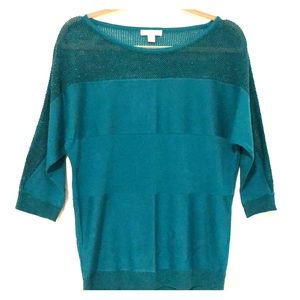 Green top with sparkle mesh